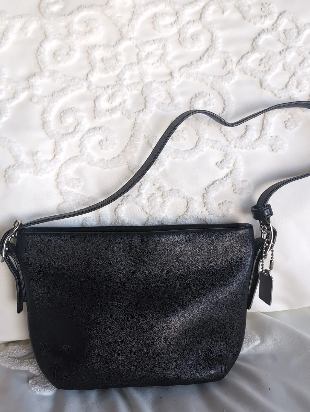 COACH Y2K ♣️Mini Coach Vintage Legacy Black Leather Demi/Mini  Duffelette Bag